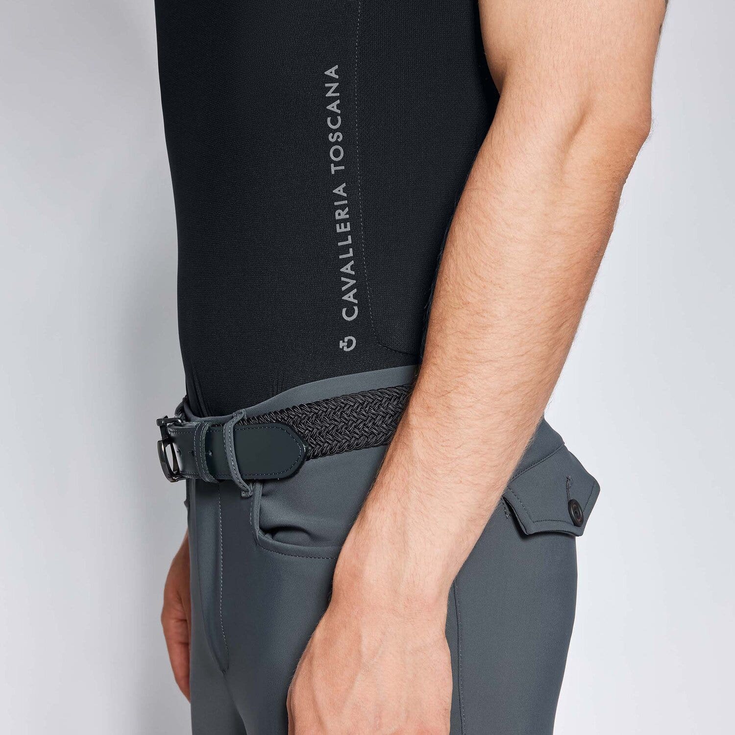 Cavalleria Toscana Men's jersey t-shirt BLACK-3