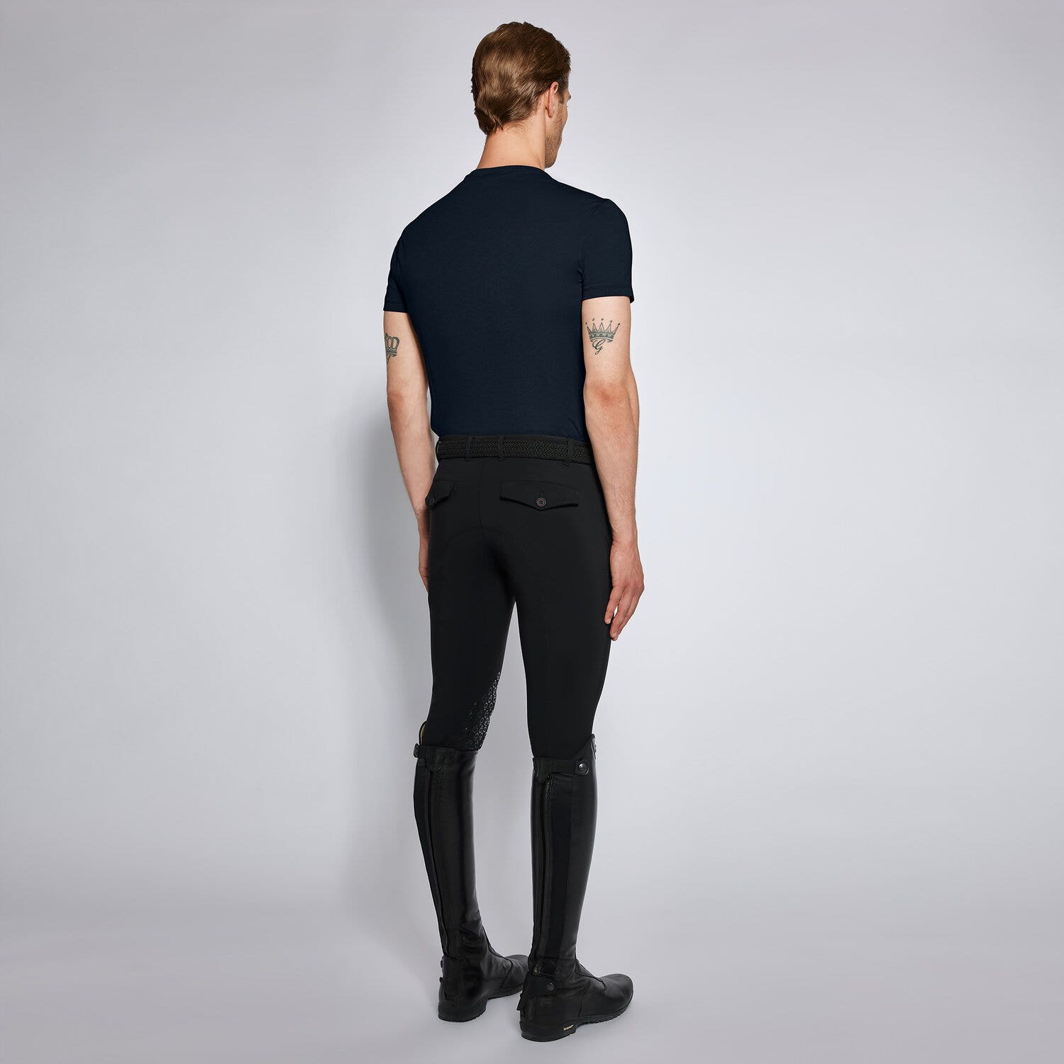 Cavalleria Toscana Men's cotton t-shirt NAVY-2