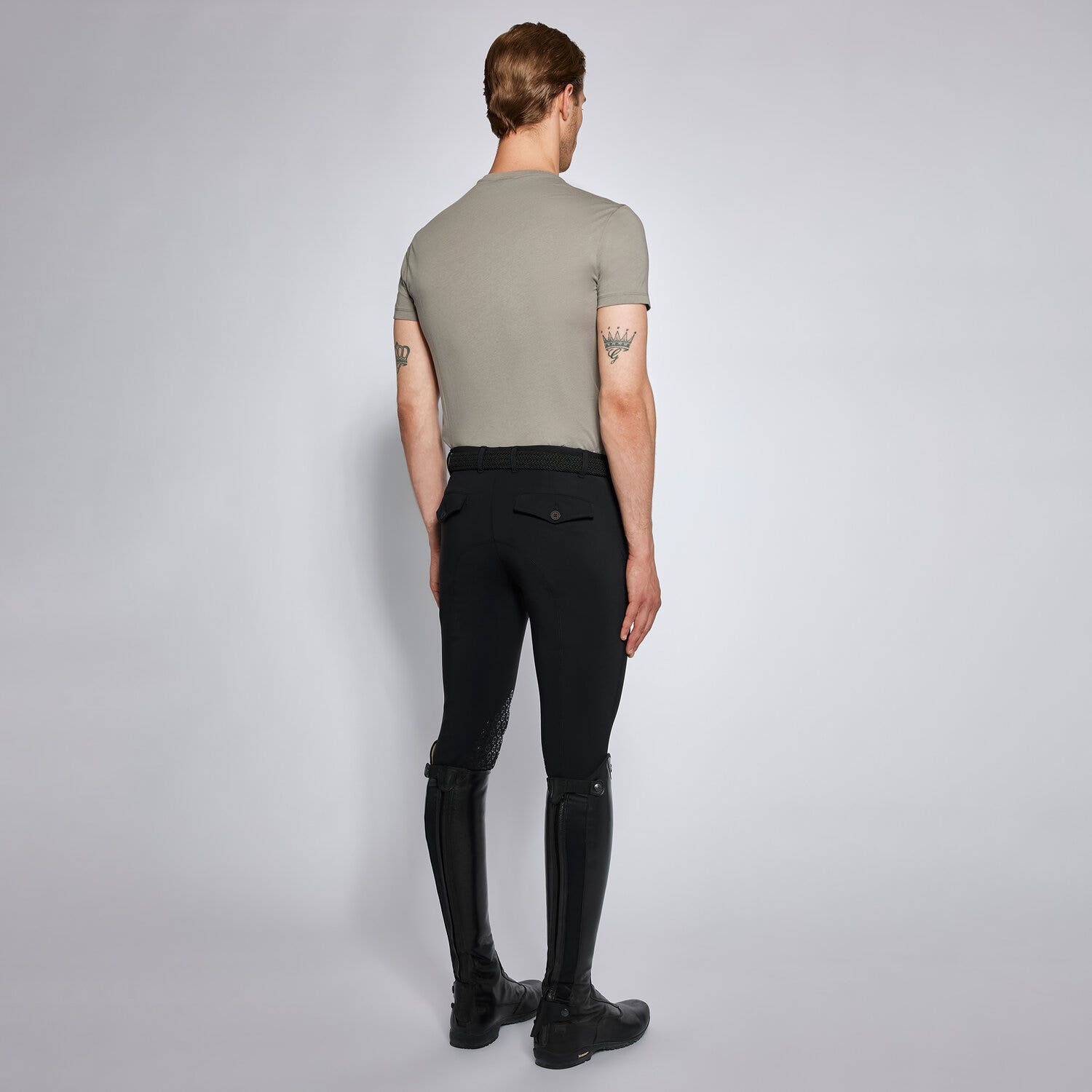 Cavalleria Toscana Men's cotton t-shirt GREY-2