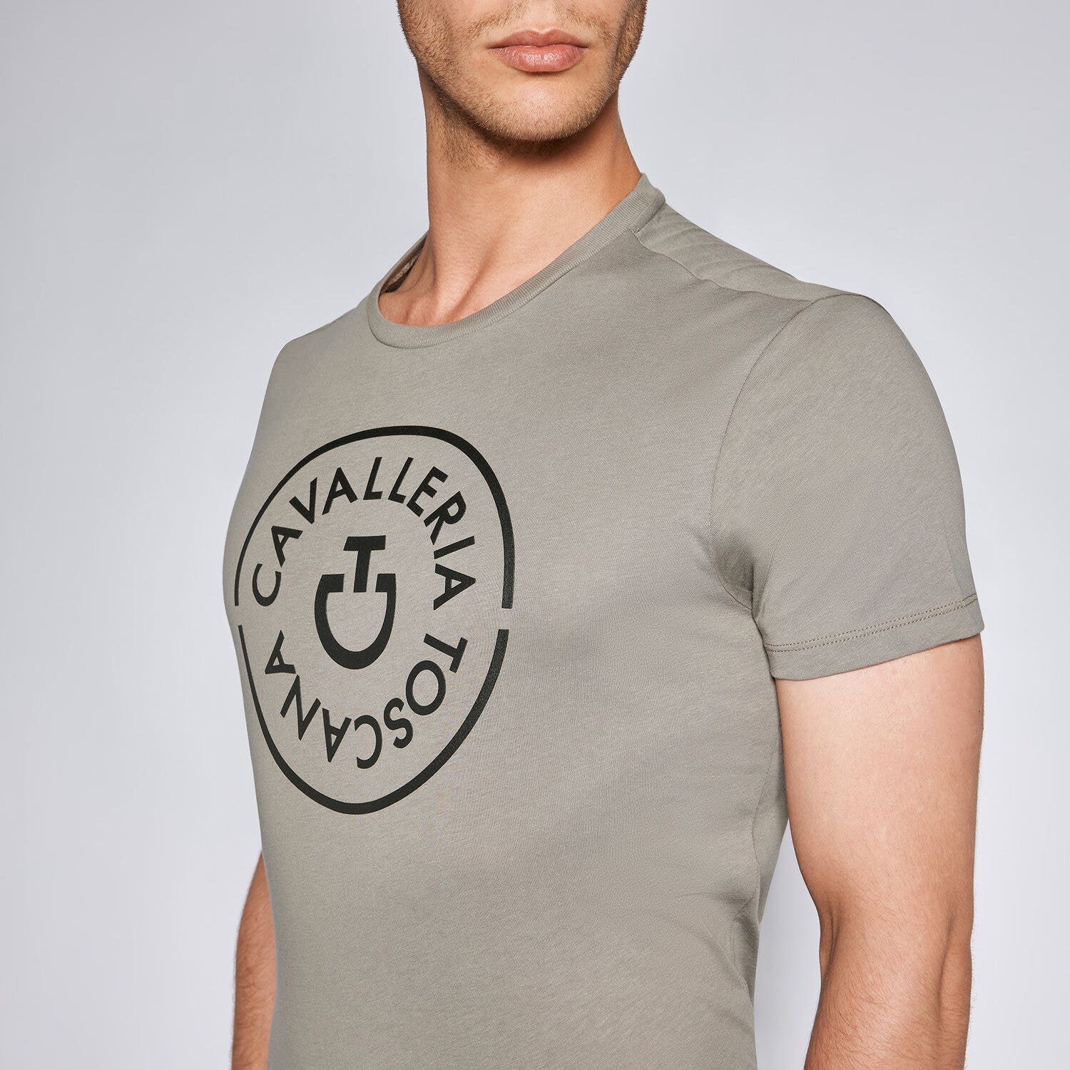 Cavalleria Toscana Men's cotton t-shirt GREY-3