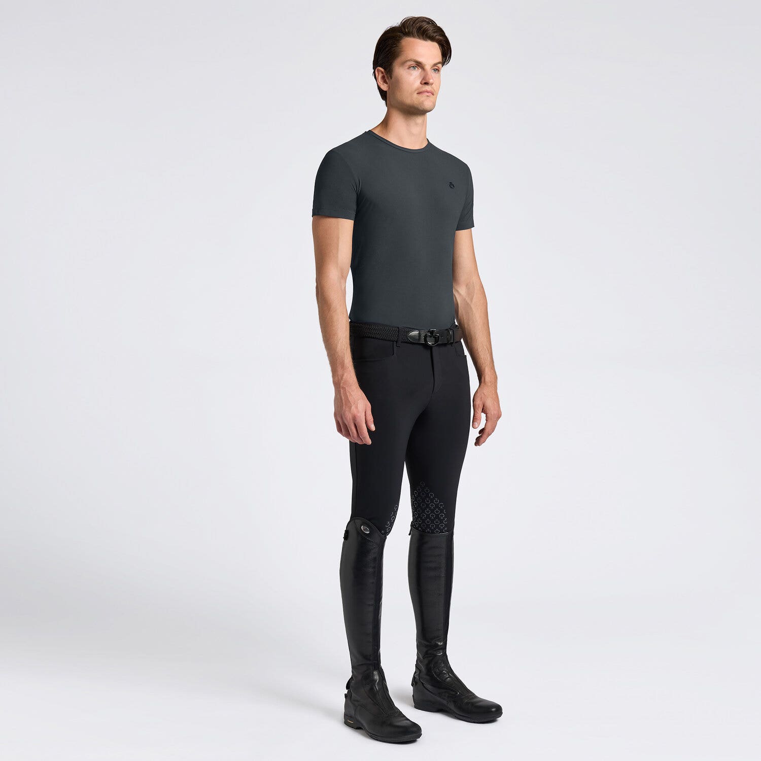 Cavalleria Toscana Cavalleria Toscana Men's jersey T-shirt ANTHRACITE GREY-1