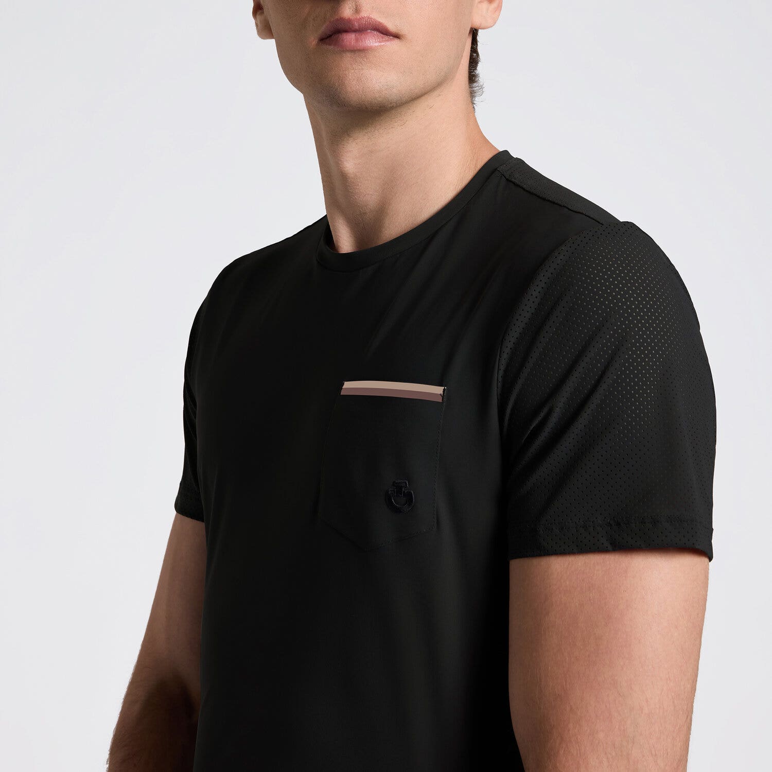 Cavalleria Toscana Men's T-Shirt in Jersey with Pockets | Cavalleria Toscana BLACK-3
