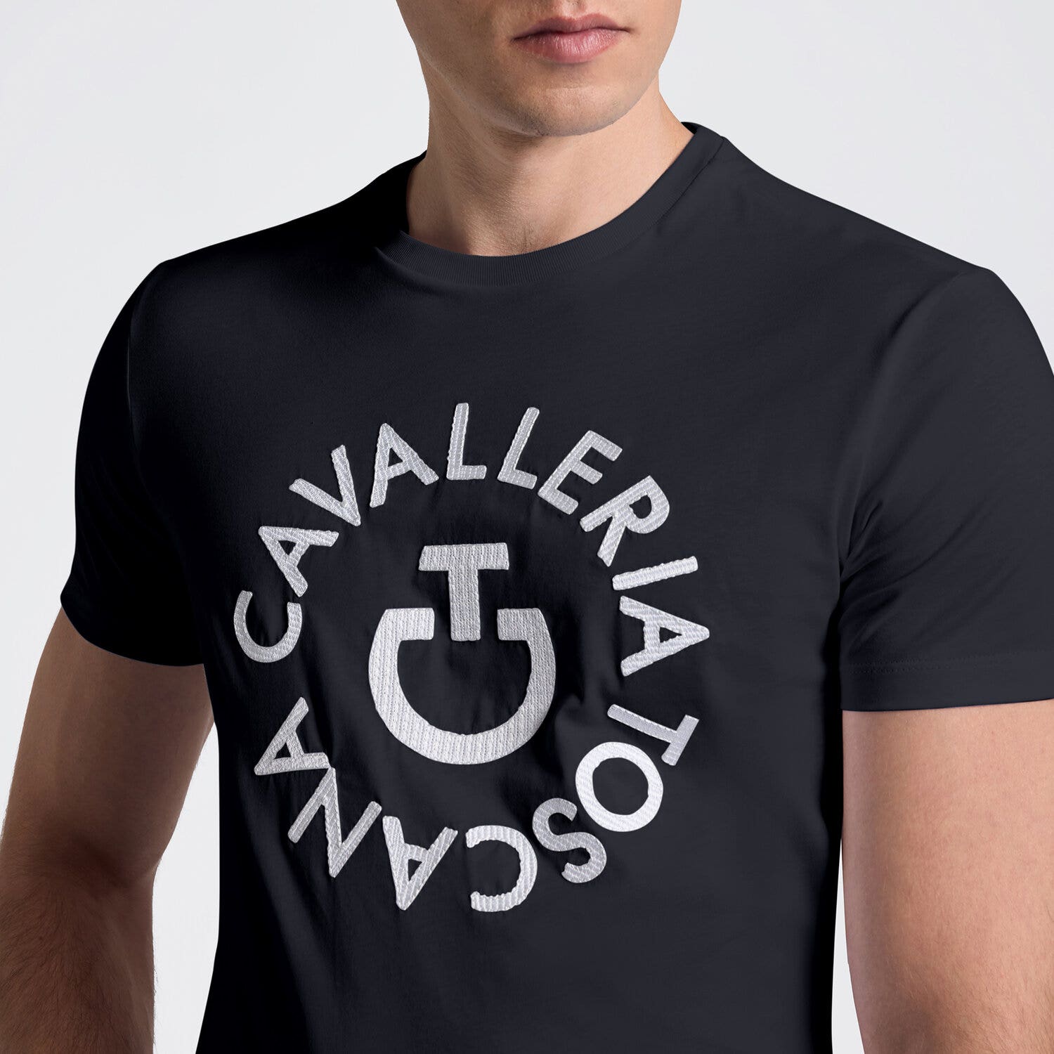 Men's T-Shirt with Embroidered Logo | Cavalleria Toscana