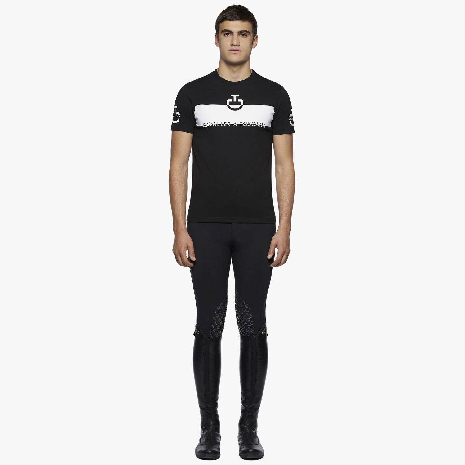 Cavalleria Toscana Men's T-Shirt BLACK-1