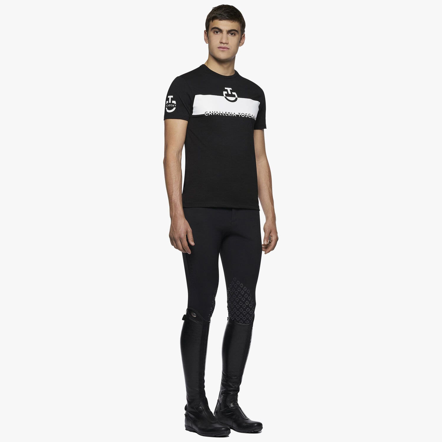 Cavalleria Toscana Men's T-Shirt BLACK-2