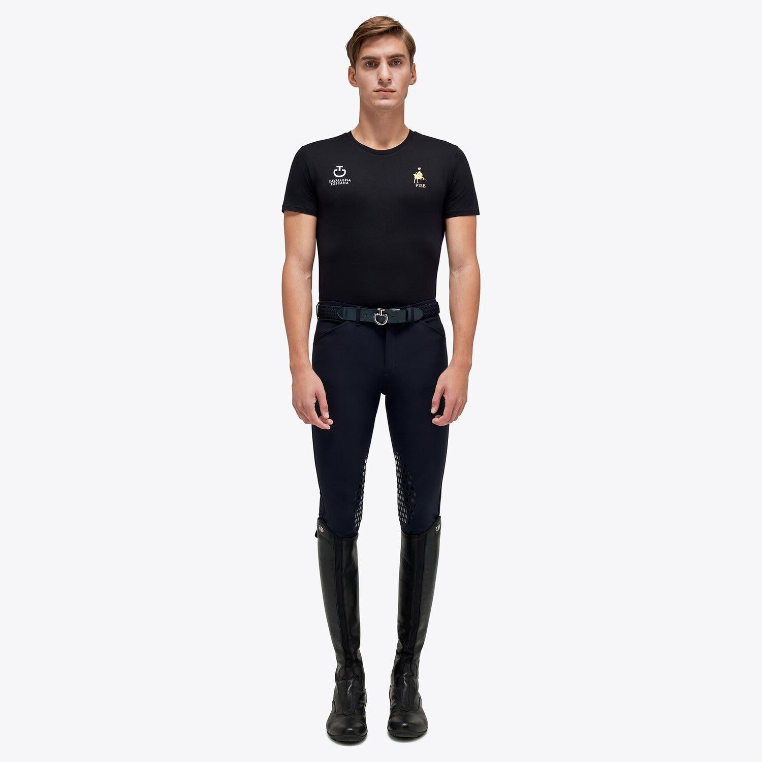 Cavalleria Toscana Men's FISE T-shirt NAVY-1