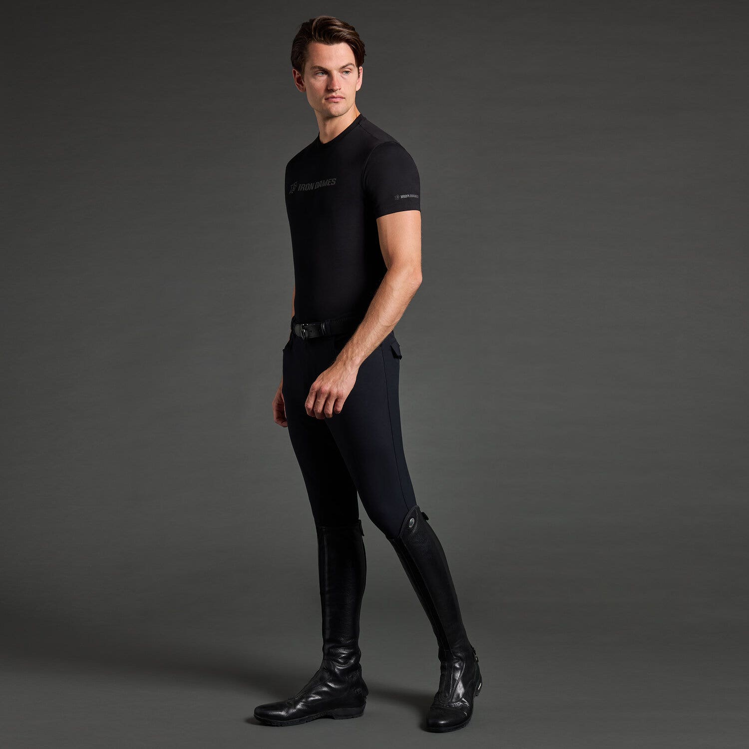 Cavalleria Toscana Men's t-shirt CT x Iron Dames BLACK-1