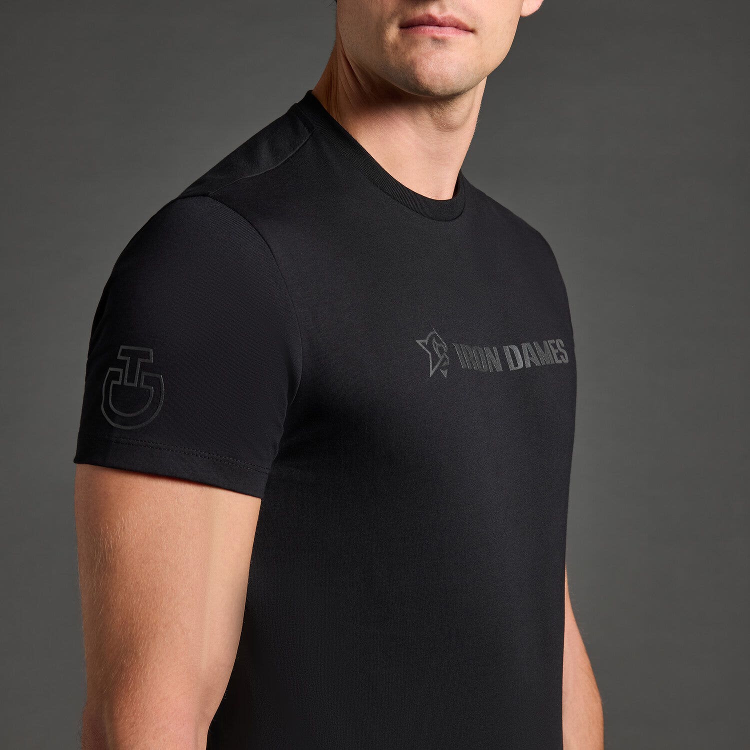 Cavalleria Toscana Men's t-shirt CT x Iron Dames BLACK-2