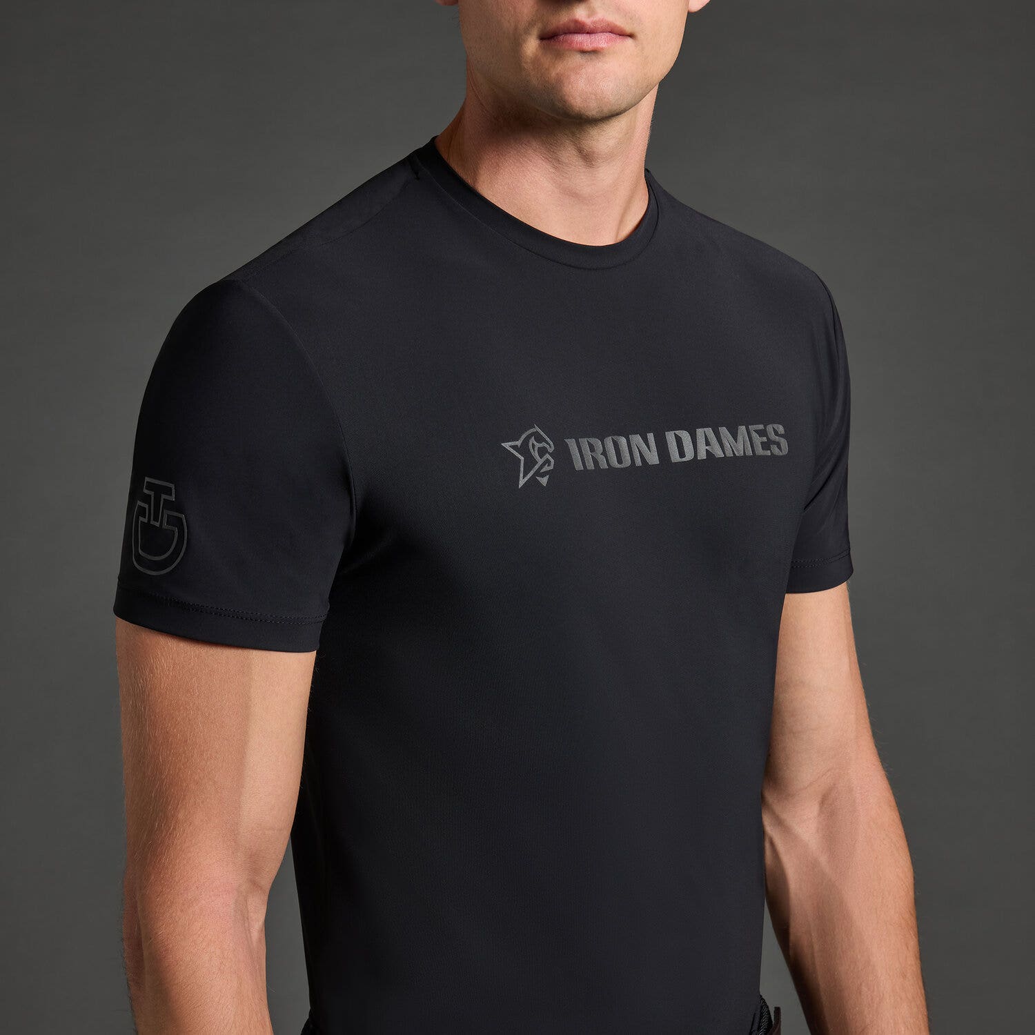 Cavalleria Toscana Men's t-shirt CT x Iron Dames BLACK-2