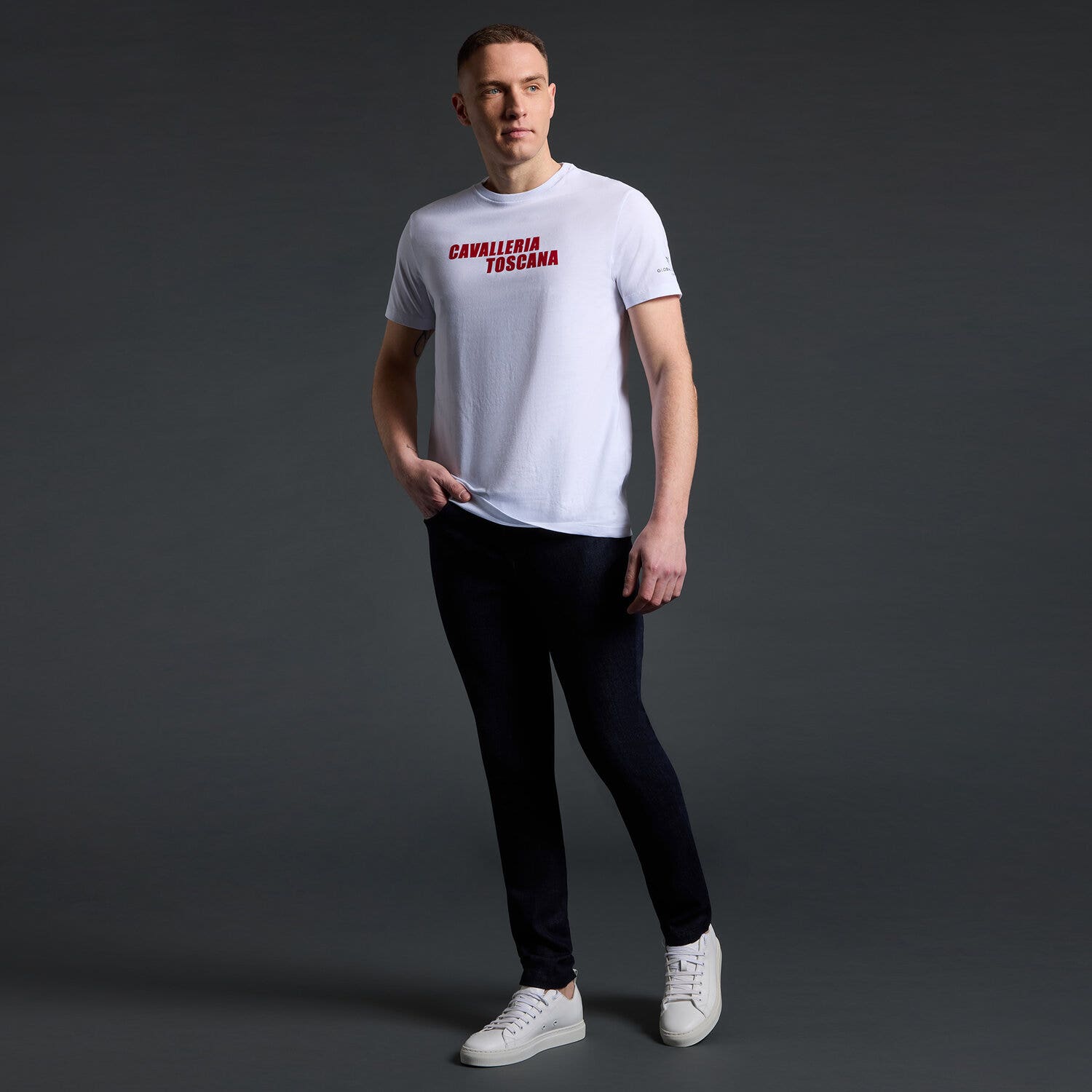 Cavalleria Toscana Cavalleria Toscana x Rome Gladiators Men's T-shirt WHITE-1