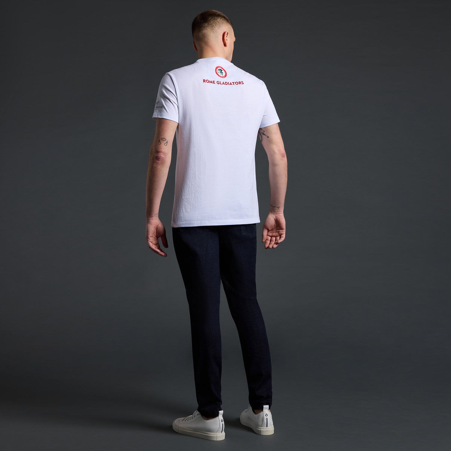 Cavalleria Toscana Cavalleria Toscana x Rome Gladiators Men's T-shirt WHITE-2
