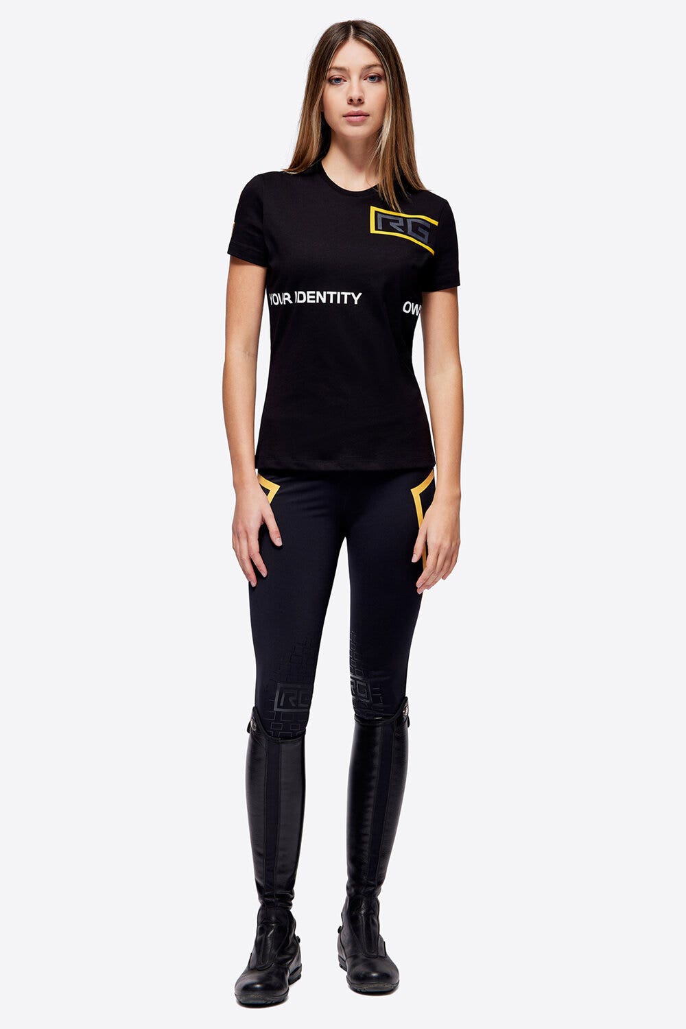 Rider's Gene RG OYI Cotton T-Shirt BLACK-1