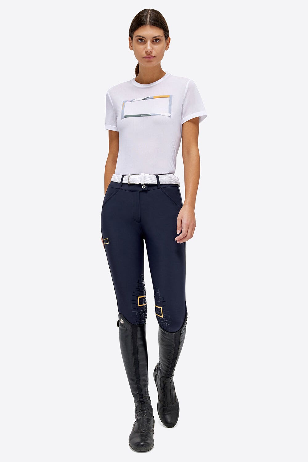 Rider's Gene Rider's Gene Women's Mesh T-Shirt WHITE-1