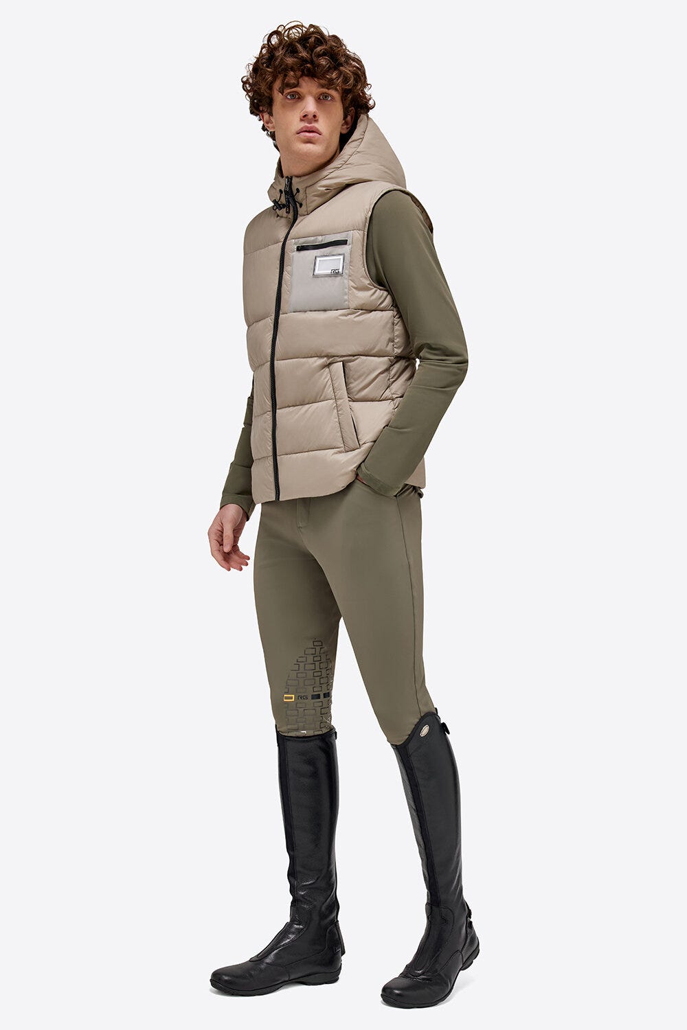 Lightweight Padded Jersey and Nylon Quilted RG Vest