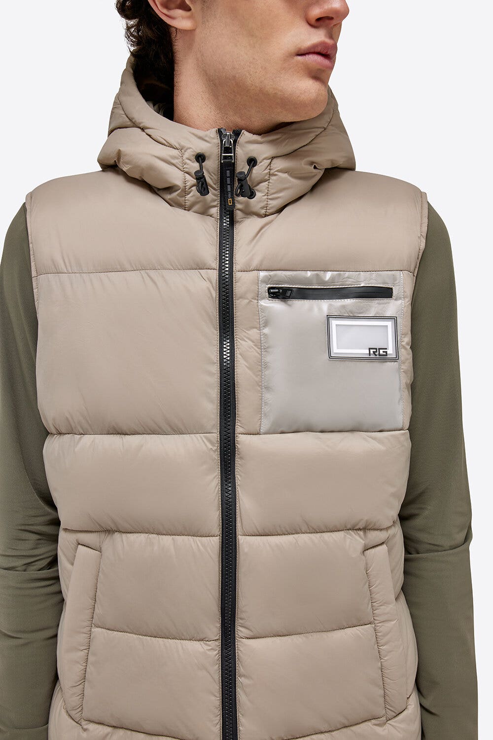 Rider's Gene Gilet leggero imbottito in jersey e nylon RG trapuntato 1005 HAZELNUT-2