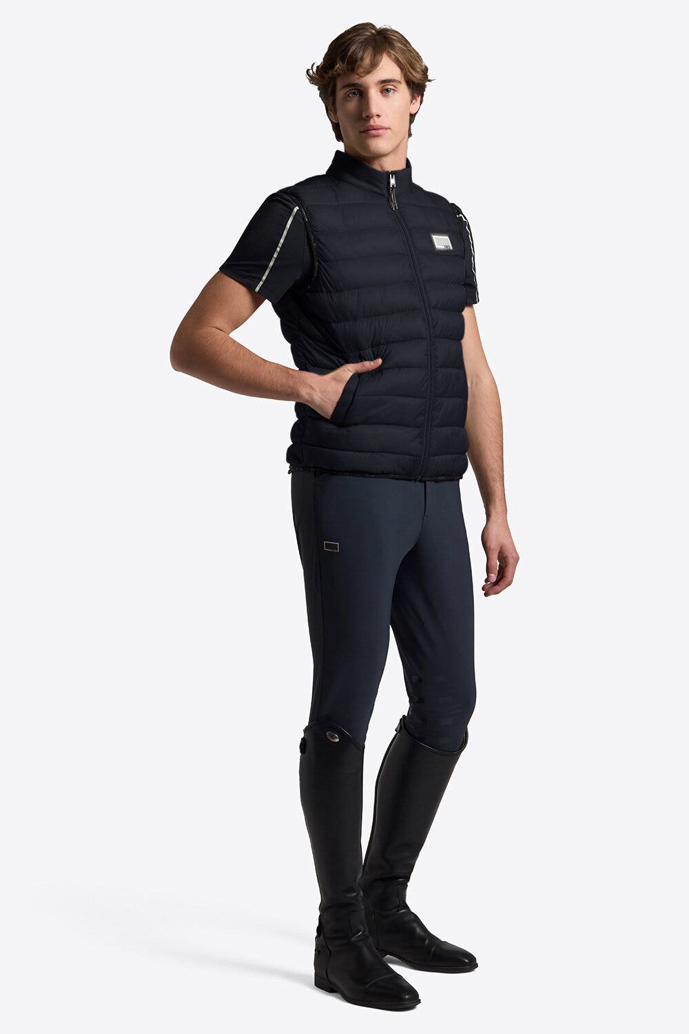 Rider's Gene Men's Packable Lightweight Puffer Vest | Rider's Gene NAVY-1