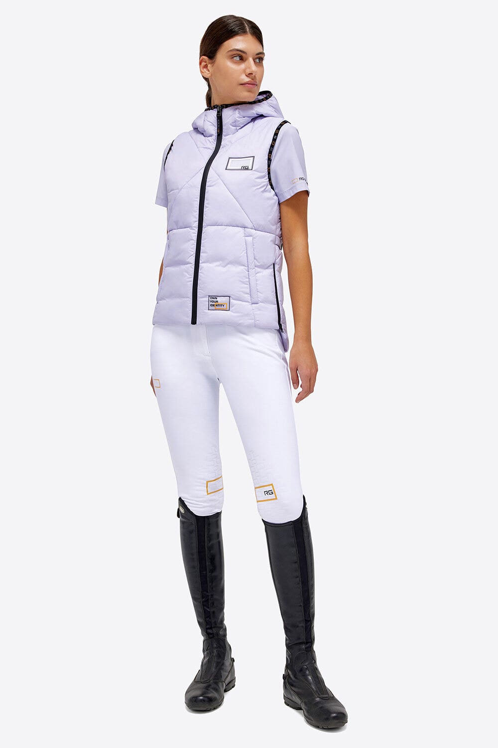 Rider's Gene Nylon Quilted RG Vest LILAC-1