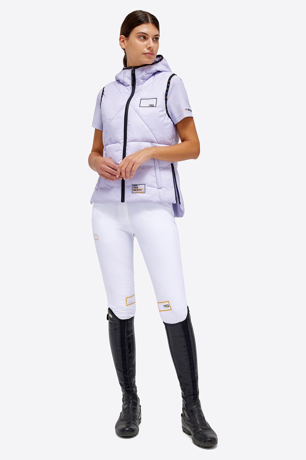 Rider's Gene Gilet RG trapuntato LILAC-4