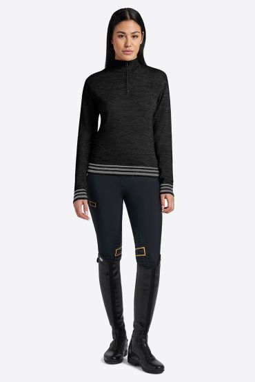 Rider's Gene Women's Wool Blend Half Zip Sweater