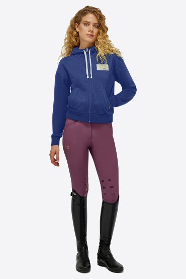 Rider's Gene woman Cropped Hooded Zip Sweatshirt