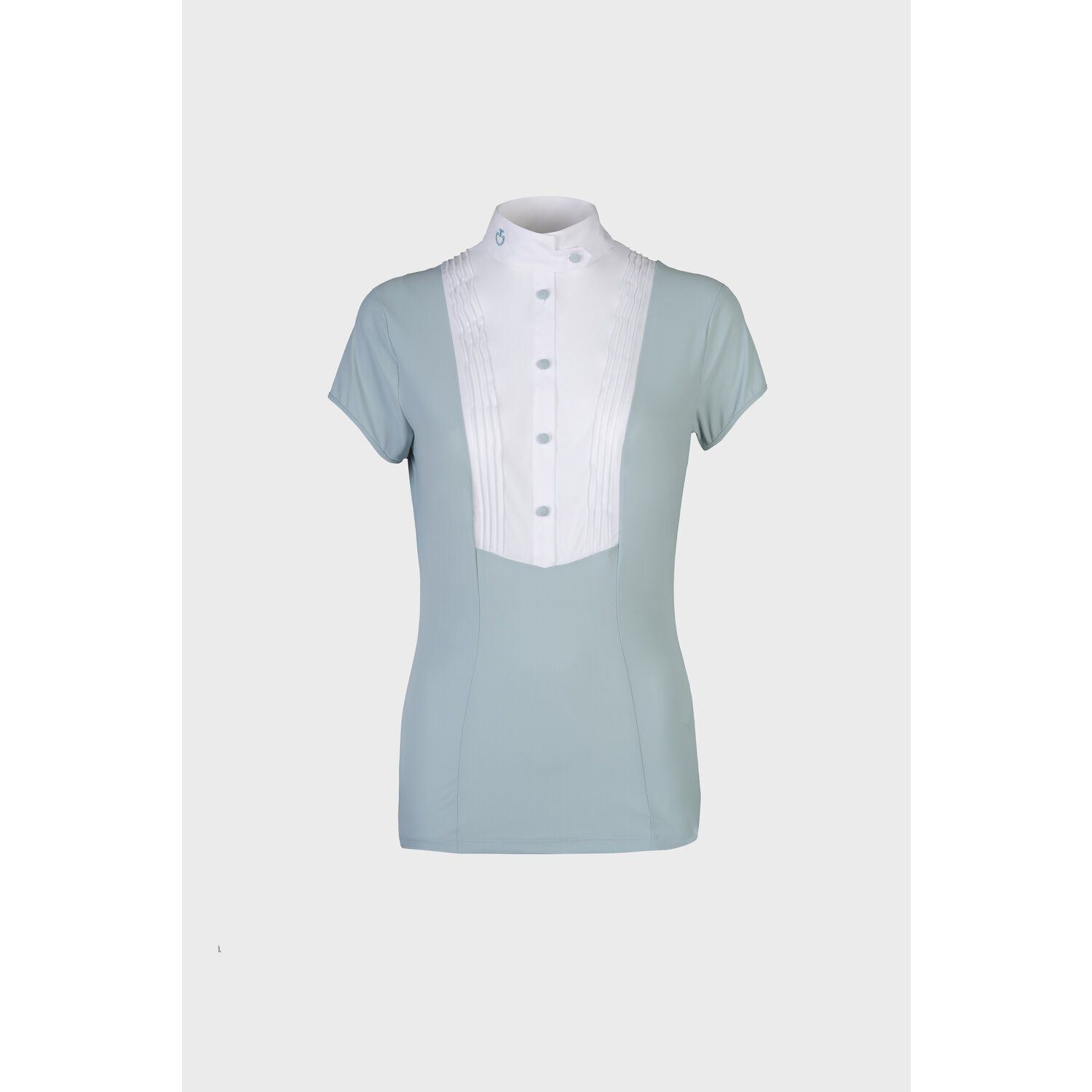 Cavalleria Toscana Women's short-sleeved competition shirt LIGHT BLUE-1
