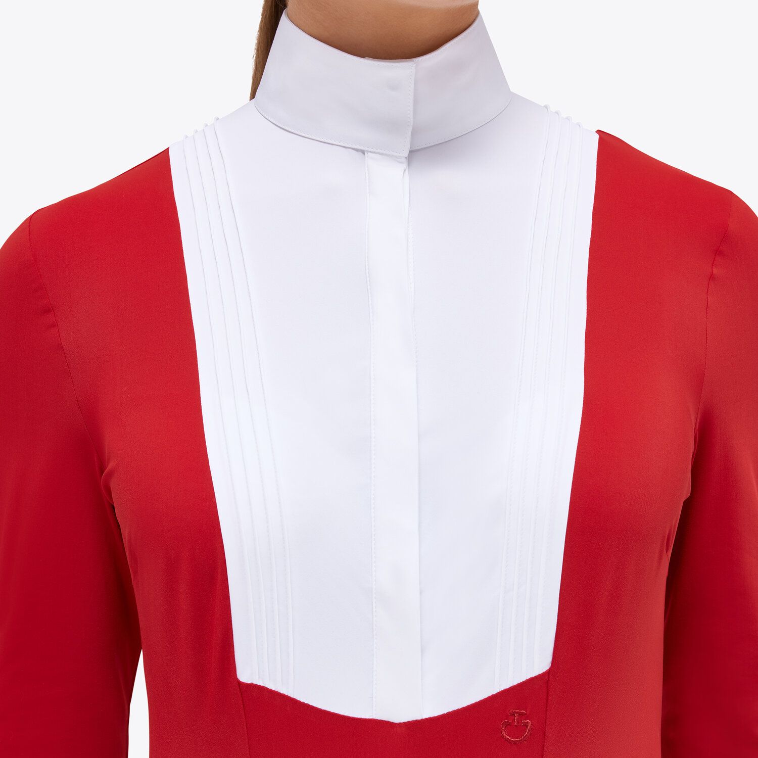 Cavalleria Toscana Women's long-sleeved Hunter shirt RED-3