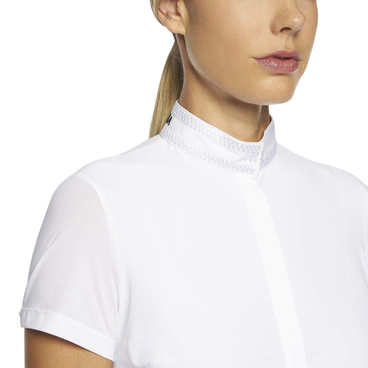 Cavalleria Toscana Women's short-sleeved jersey shirt WHITE-5
