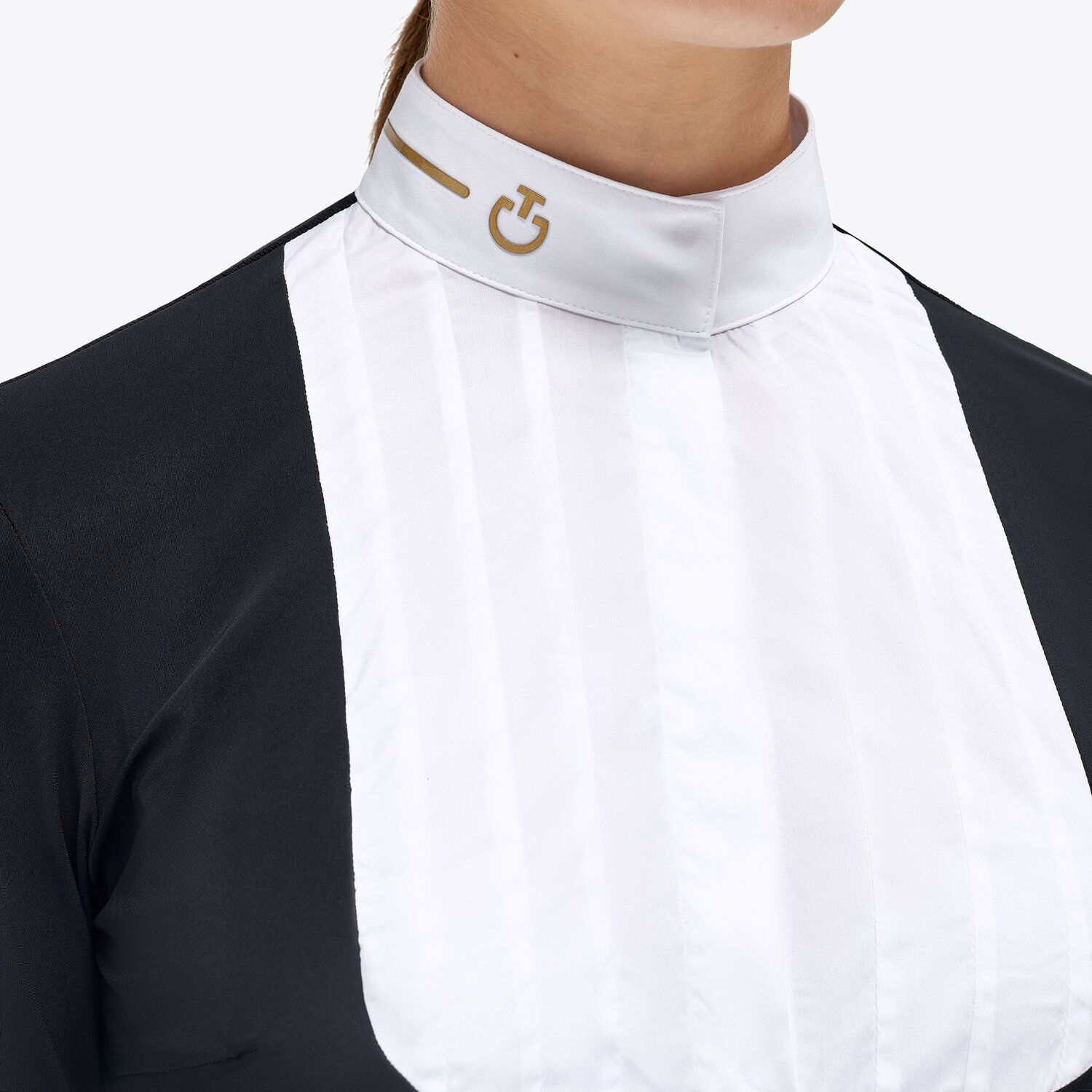 Cavalleria Toscana Women’s cotton poplin show shirt BLACK-4