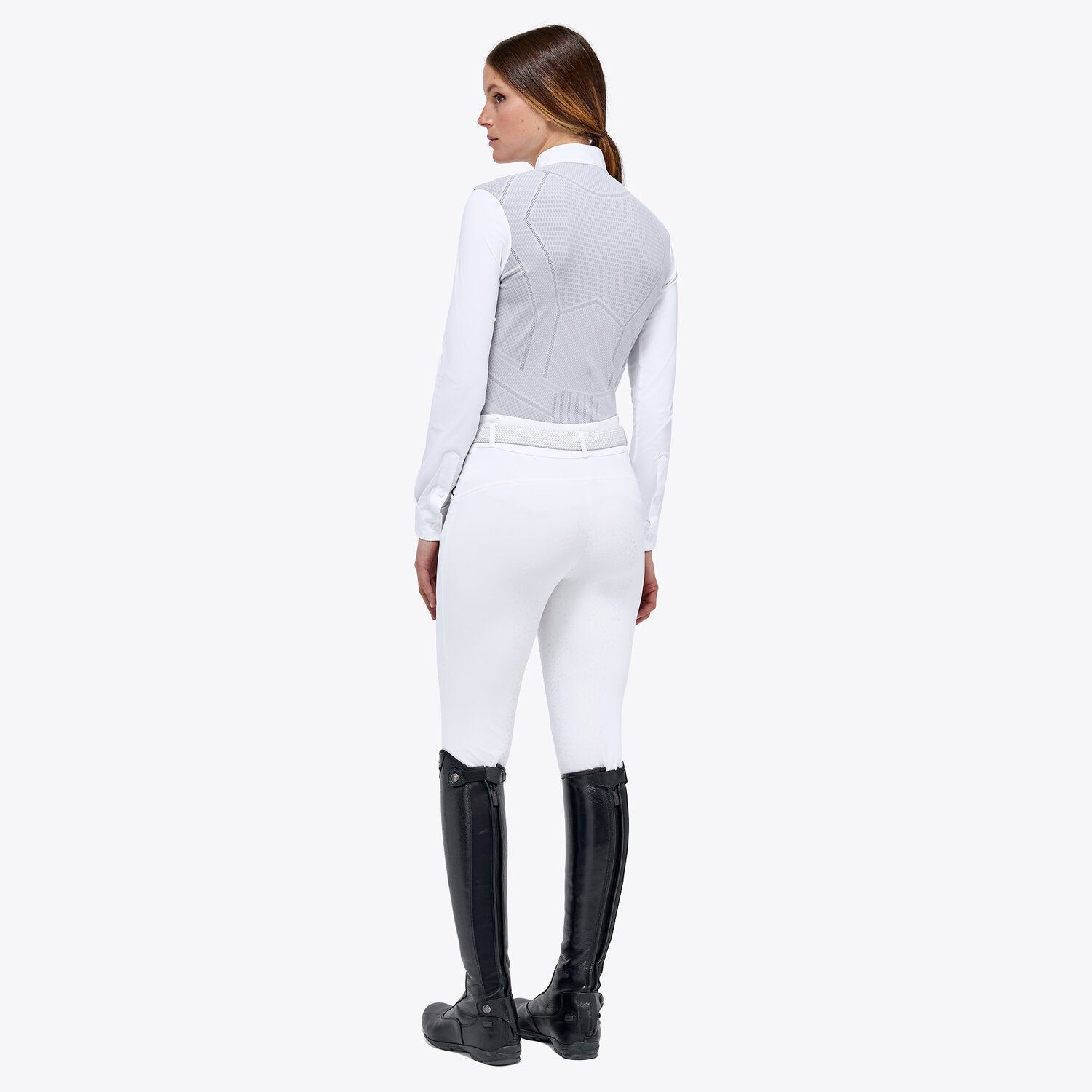 Cavalleria Toscana Women’s technical knit shirt WHITE-5