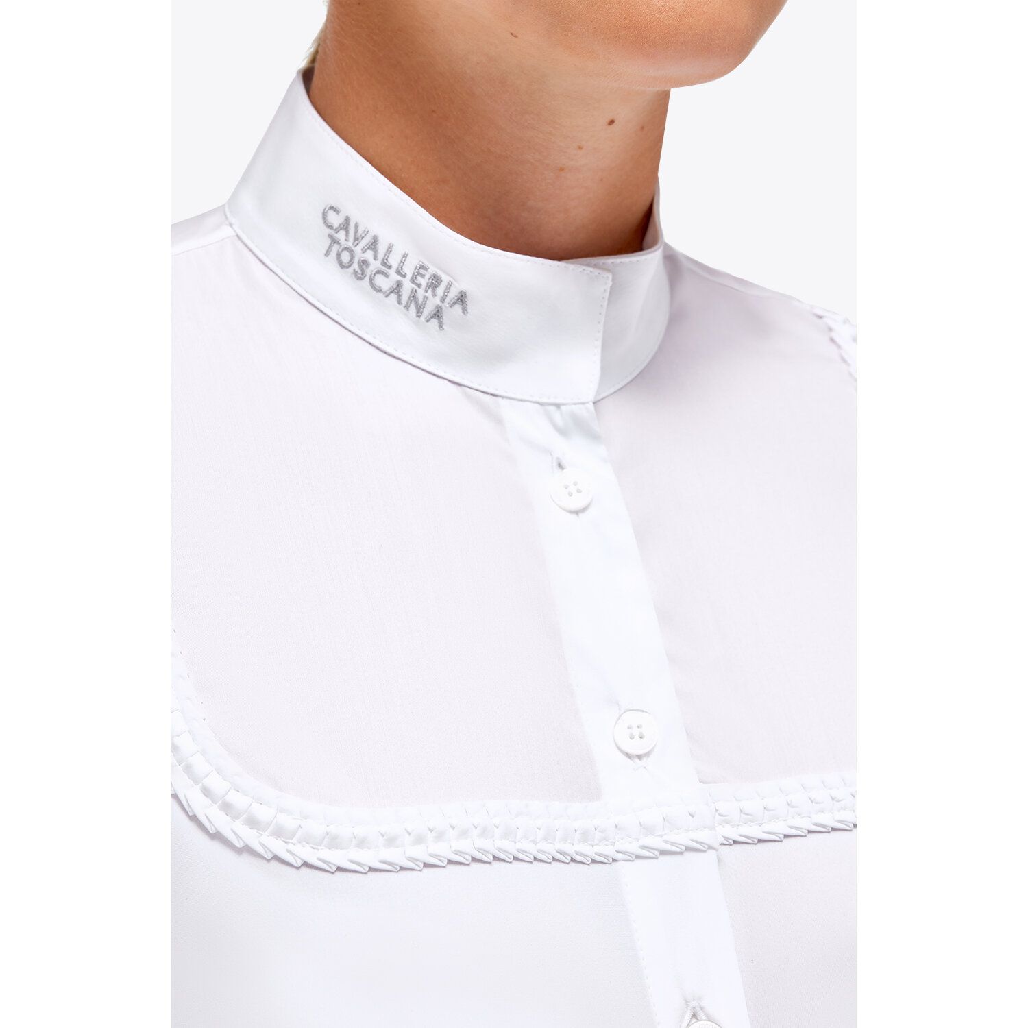 Cavalleria Toscana Women's Jersey Competition Shirt WHITE-5