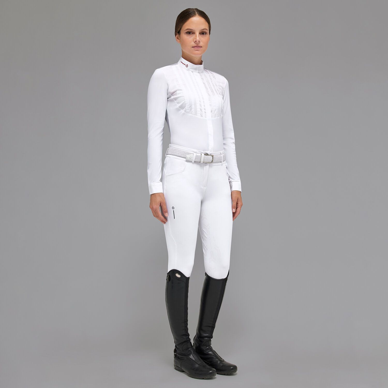 Cavalleria Toscana Women's Revo Jersey Competition Shirt WHITE-2
