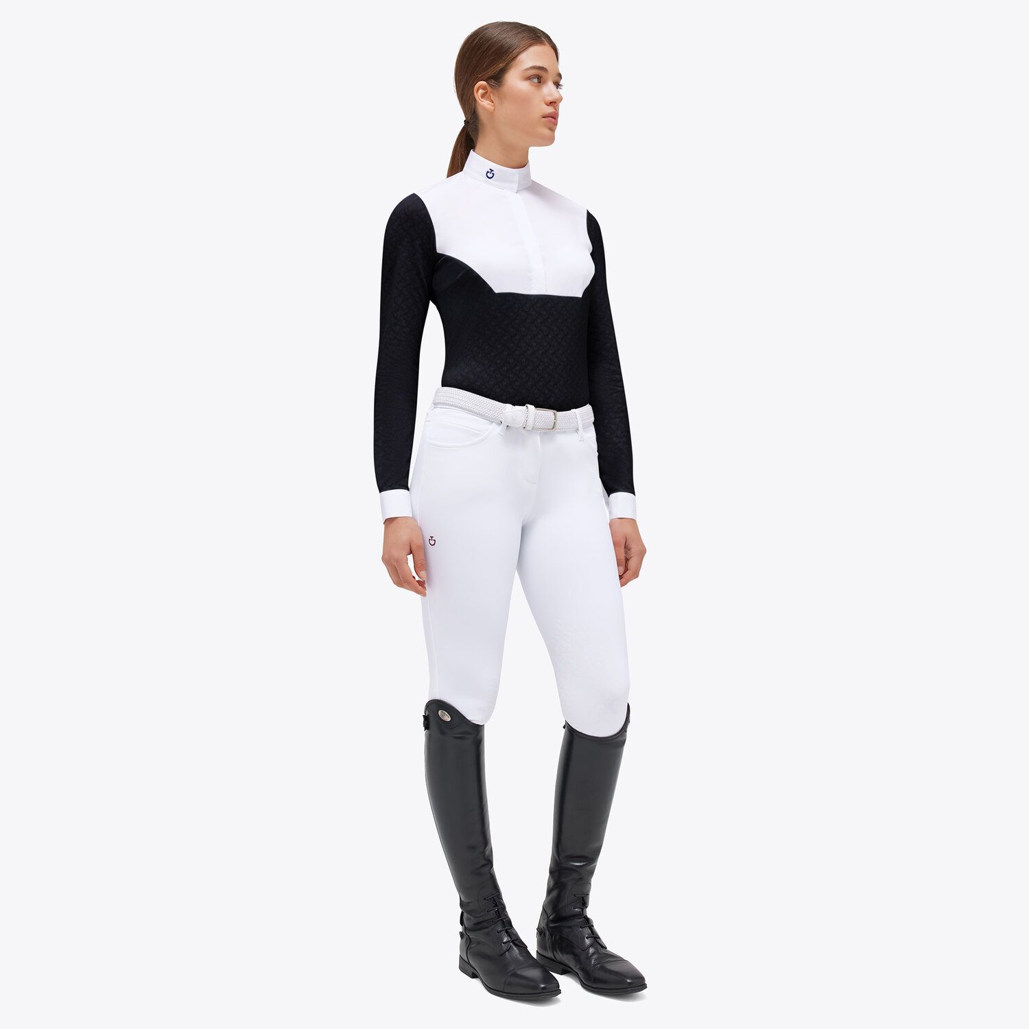Cavalleria Toscana Women's competition shirt BLACK/WHITE-1