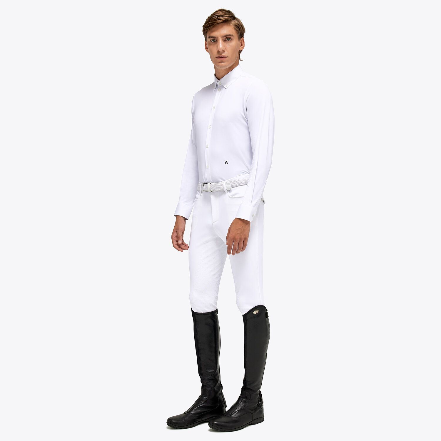 Cavalleria Toscana Men's competition shirt WHITE-2