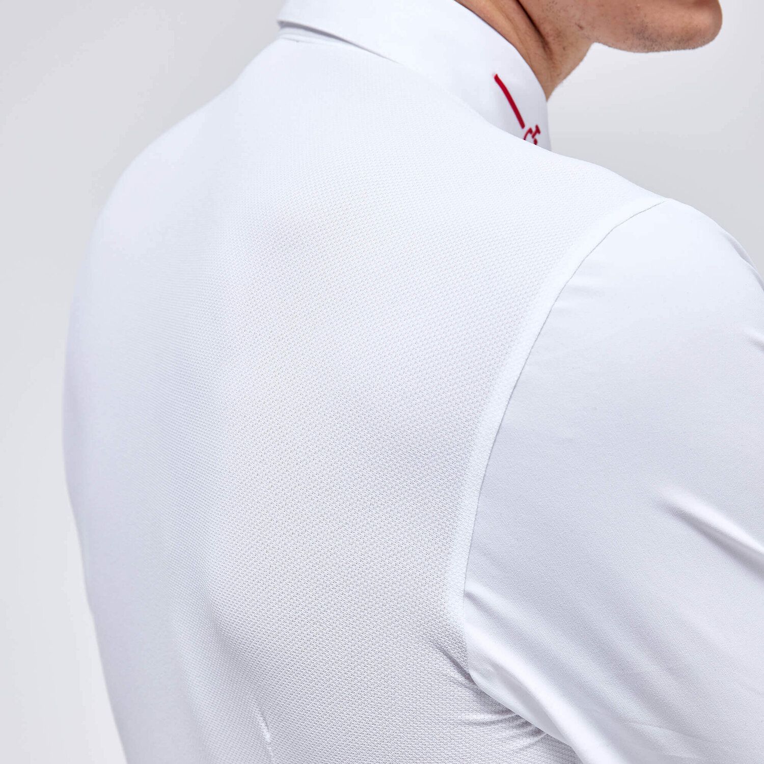 Cavalleria Toscana Men’s jersey mesh shirt WHITE-6