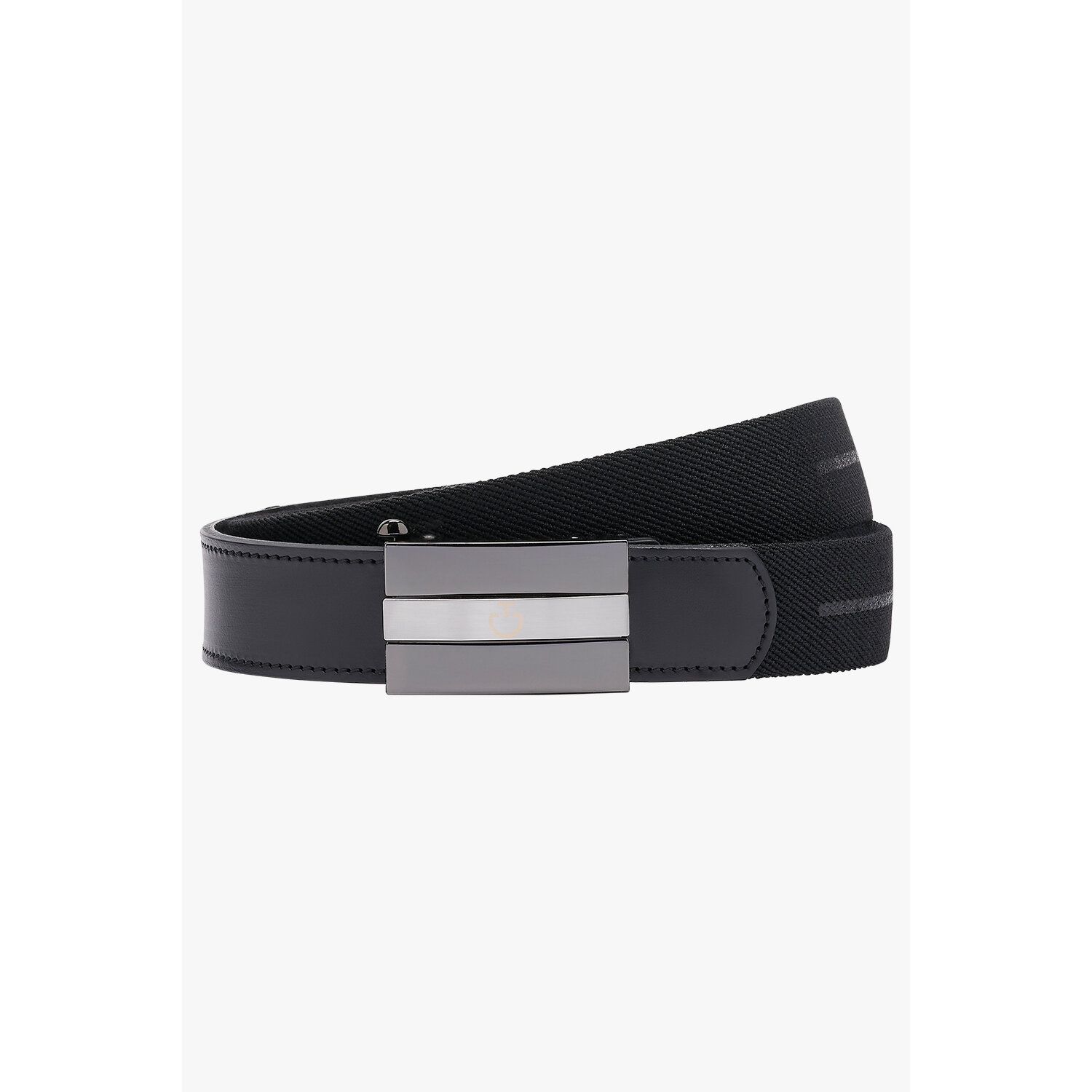 Men's elastic band belt with rubberized CT logo