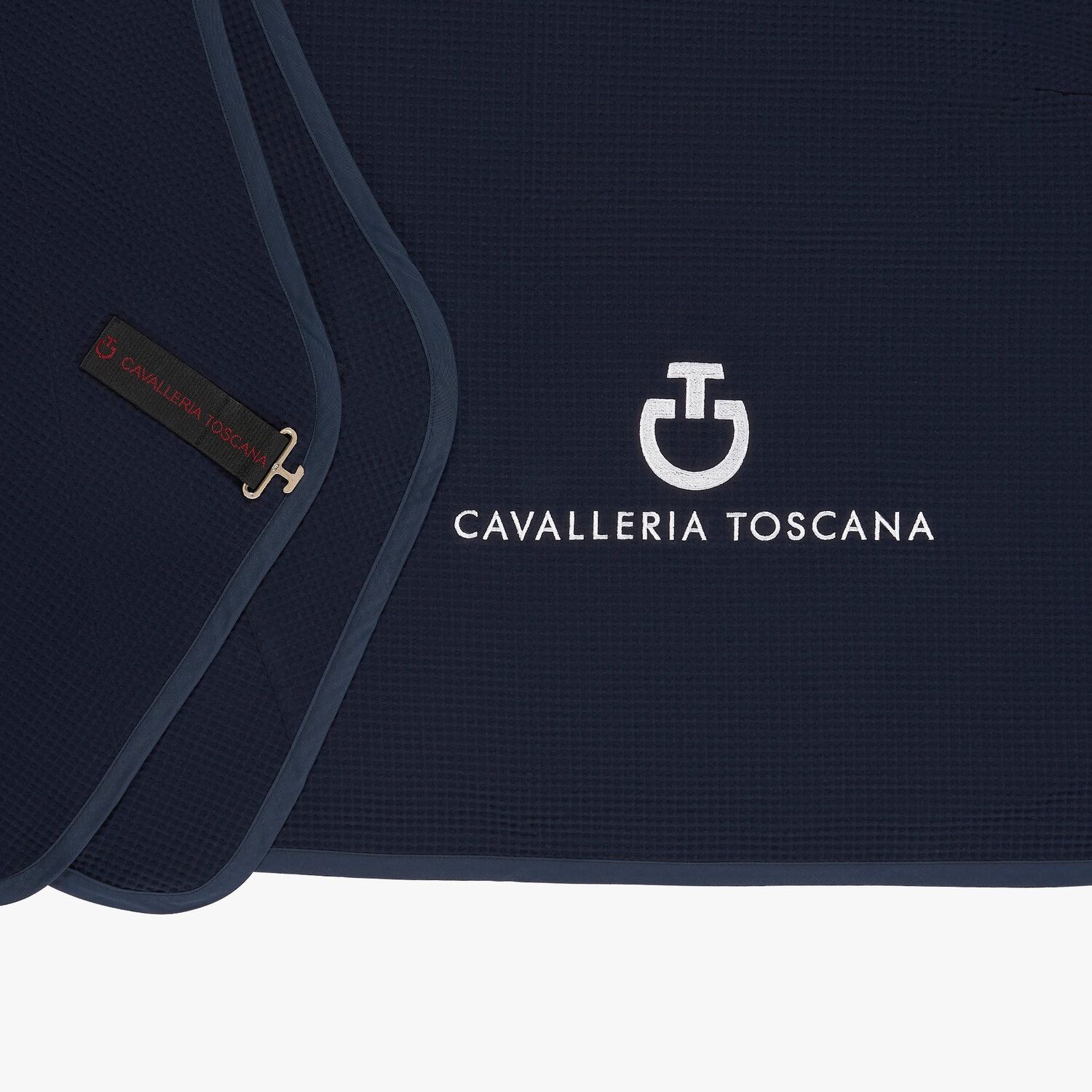 Cavalleria Toscana CT waffle rug DARK BLUE/DARK BLUE-2