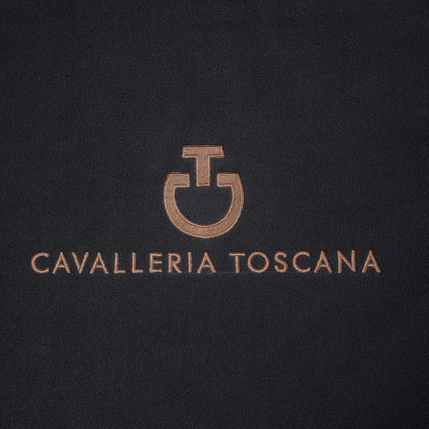 Cavalleria Toscana CT double fleece rug BLACK/TOFFEE BROWN-3
