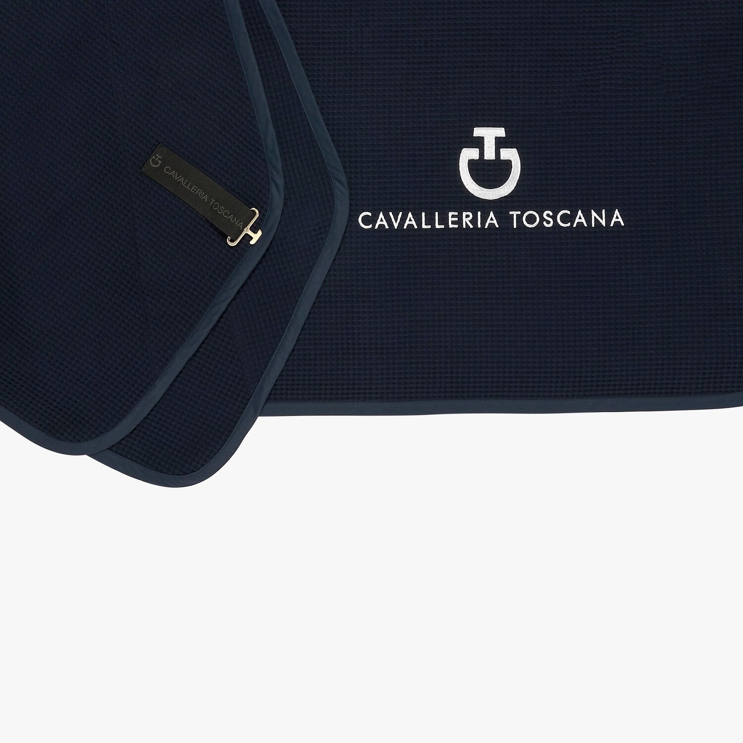 Cavalleria Toscana CT waffle rug NAVY-2