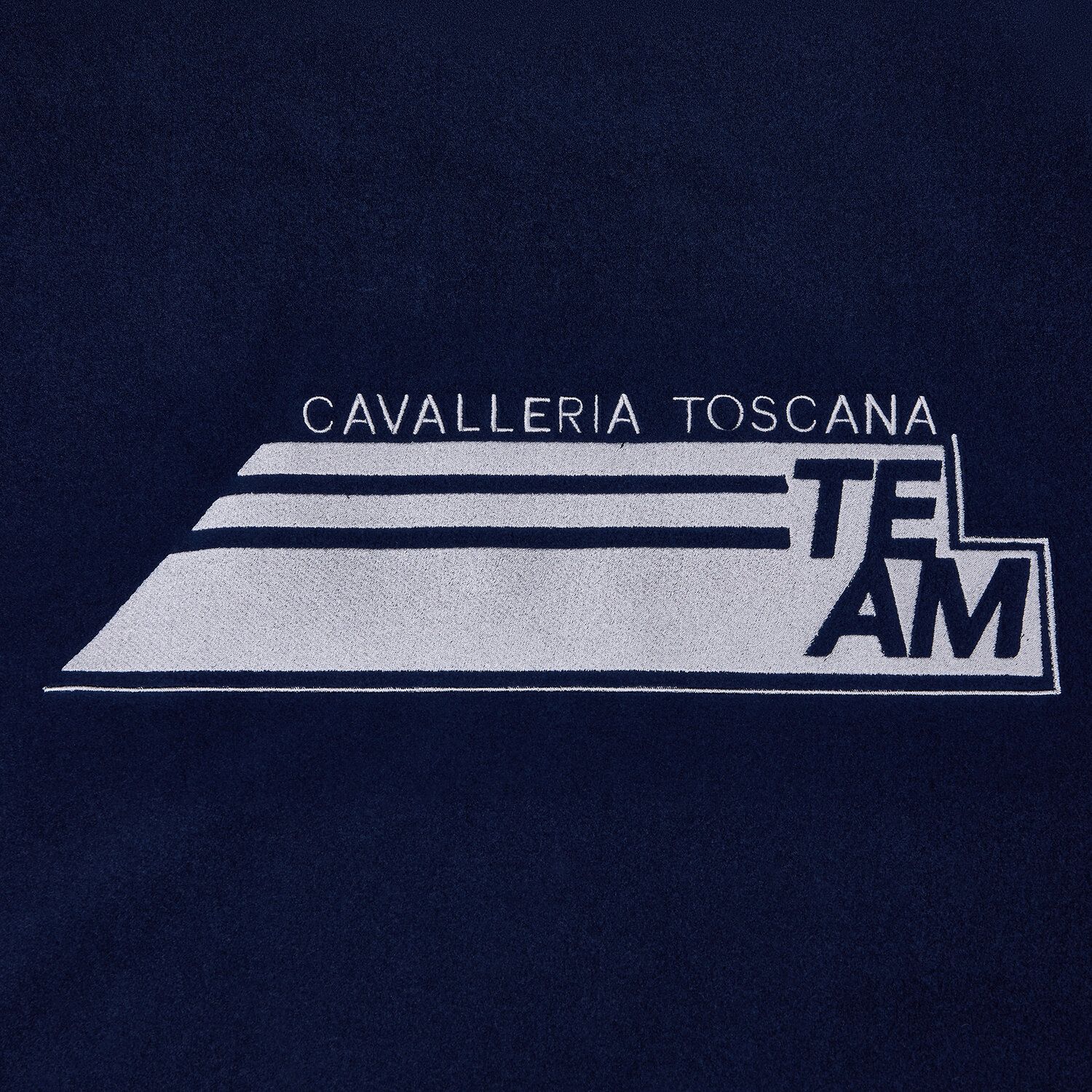 Cavalleria Toscana Fleece blanket NAVY/LIGHT GREY-2