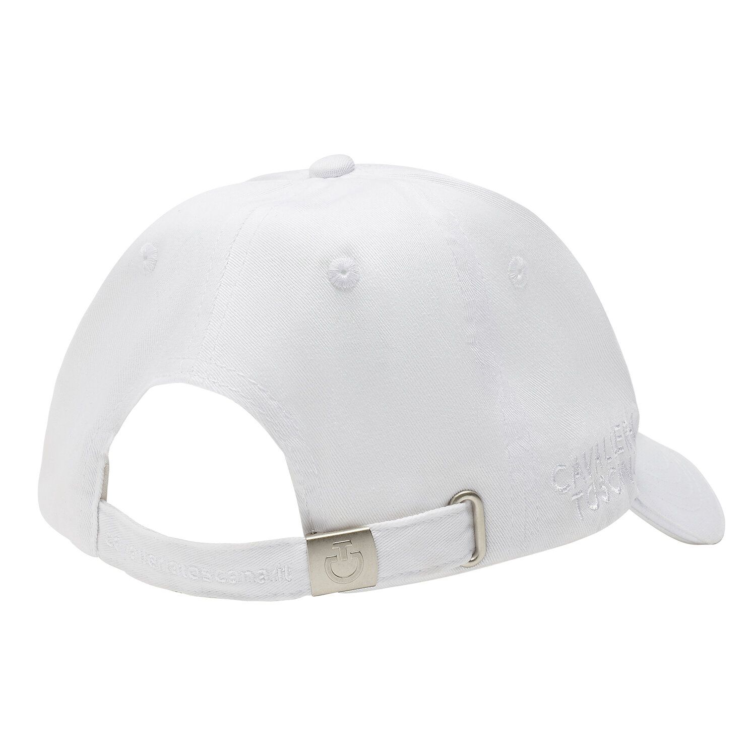 Cavalleria Toscana Cotton baseball cap with an embroidered logo WHITE-3