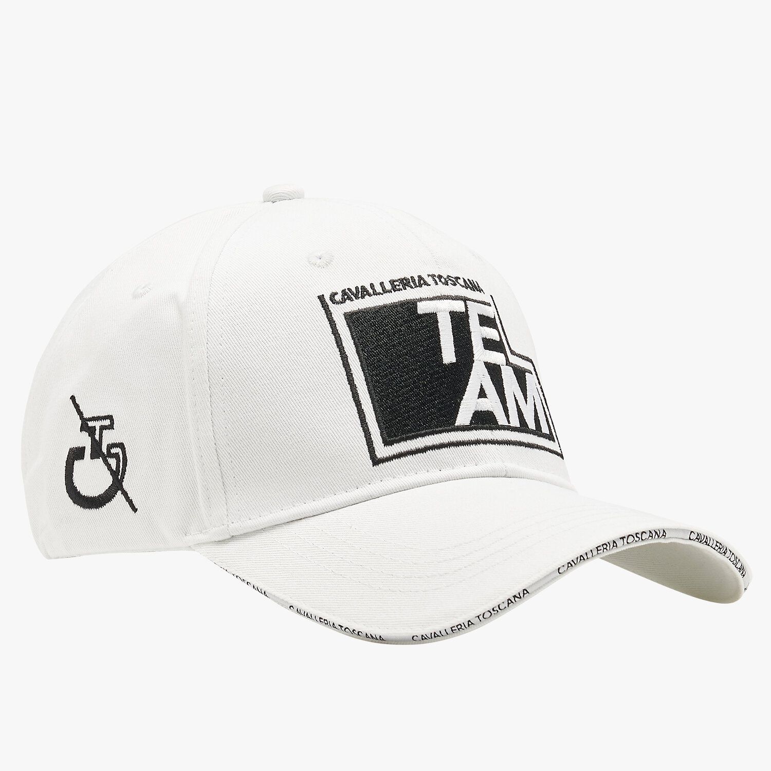 Cavalleria Toscana Cotton hat with embroidered logo WHITE-3