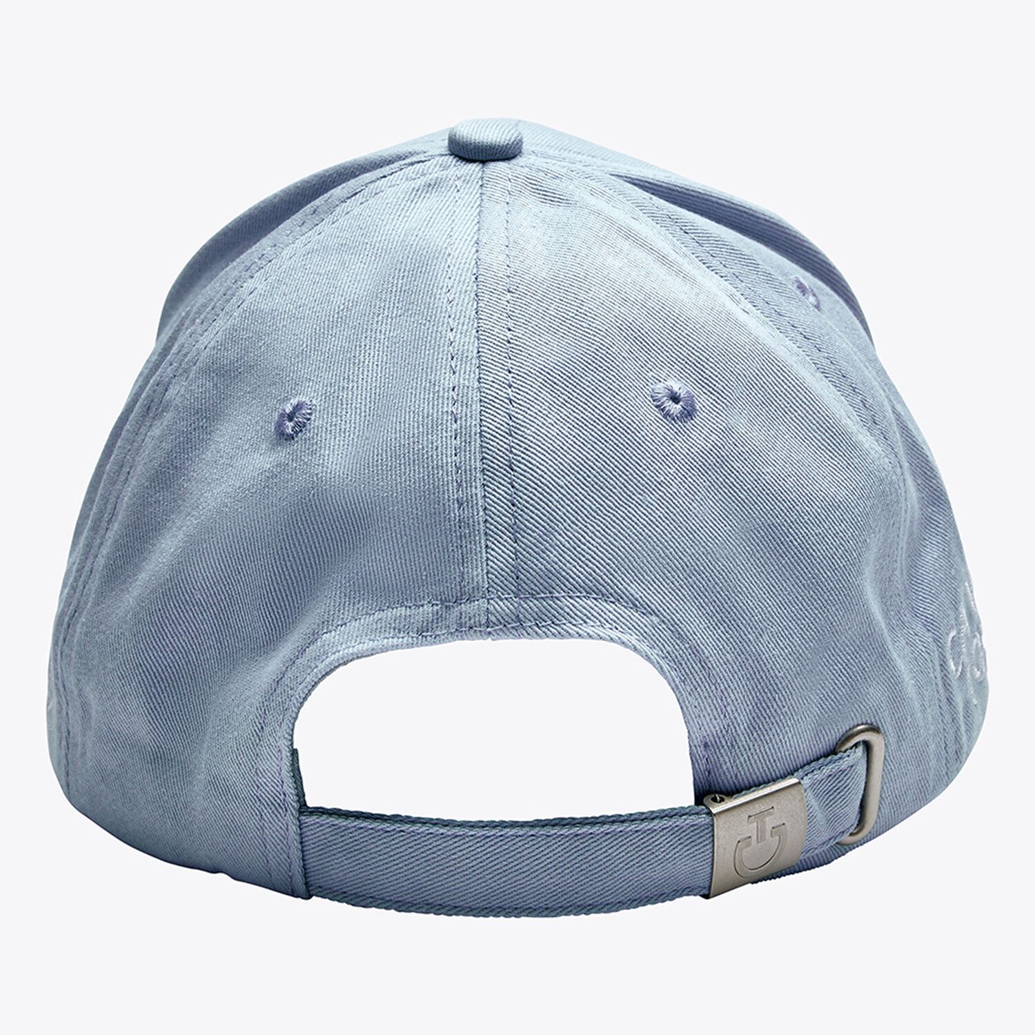 Cavalleria Toscana Cotton baseball cap with an embroidered logo POWDER BLUE-3