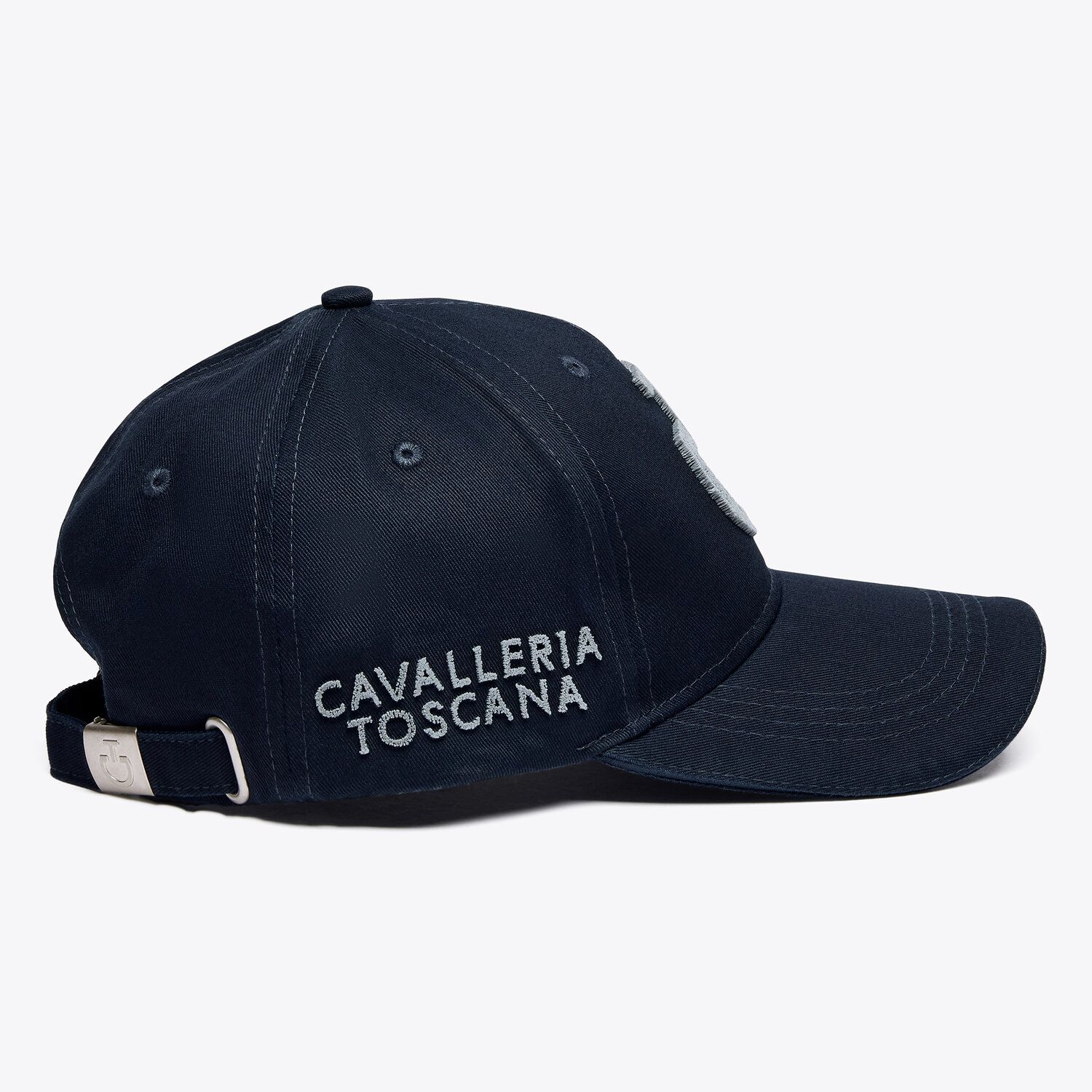 Cavalleria Toscana Cotton baseball cap with loop embroidery logo NAVY-2