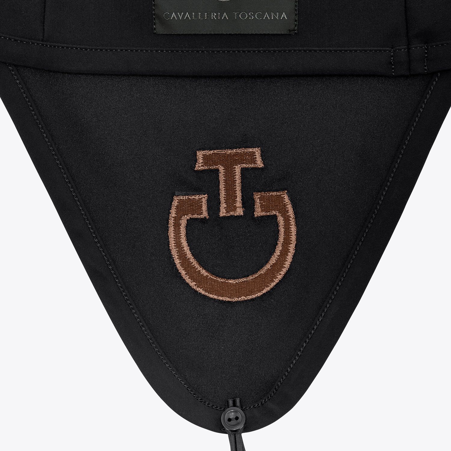 Cavalleria Toscana Lightweight jersey attachable earnet BLACK/TOFFEE BROWN-2