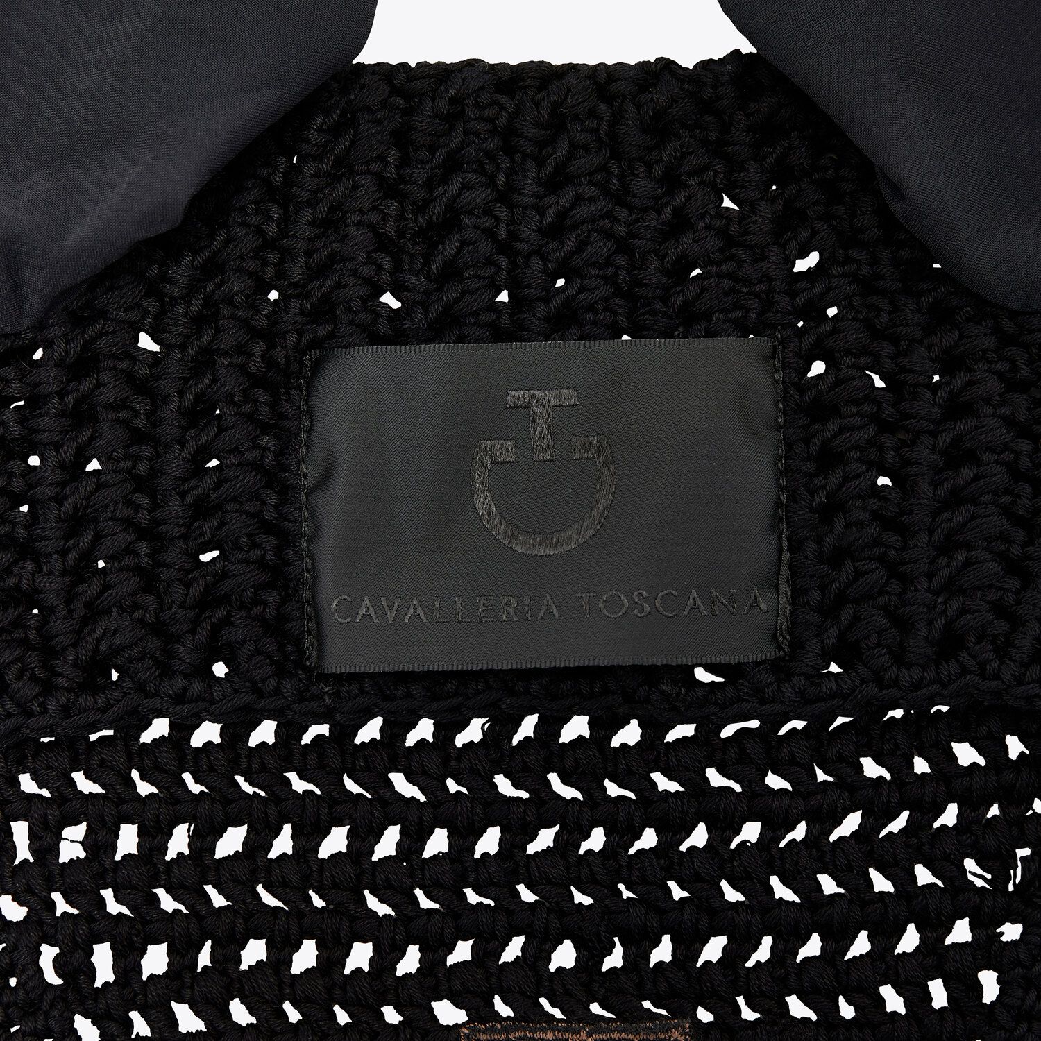 Cavalleria Toscana Lightweight crochet earnet BLACK/TOFFEE BROWN-3