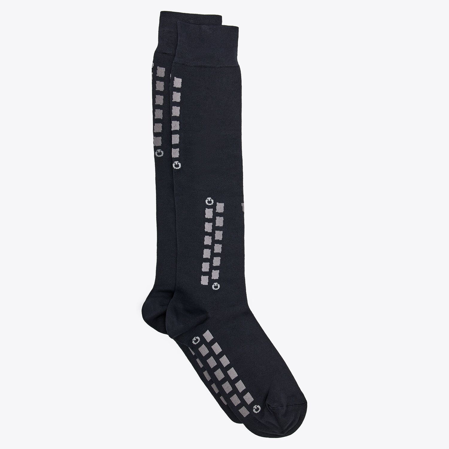 Cavalleria Toscana Socks with graphic pattern and CT logo NAVY-1