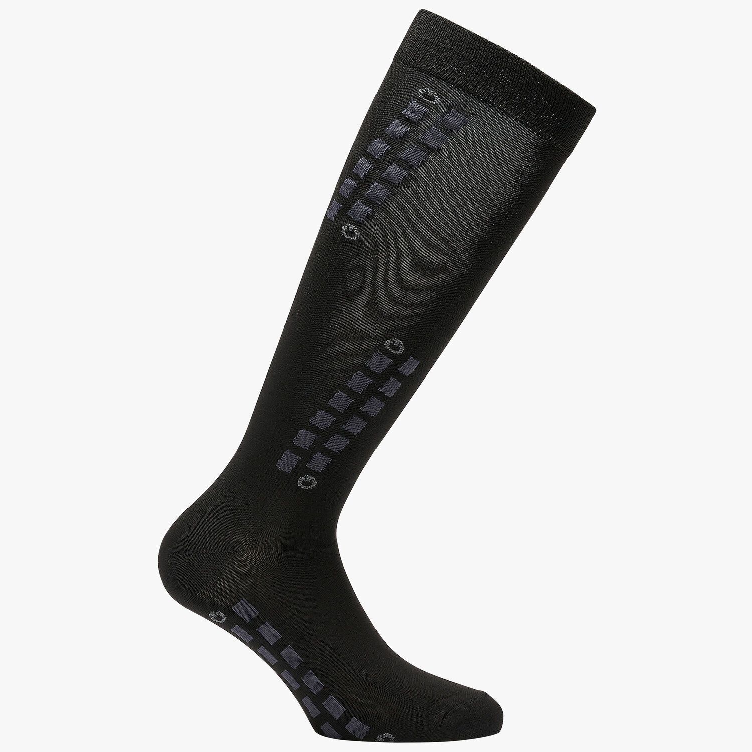 Cavalleria Toscana Socks with graphic pattern and CT logo BLACK-1