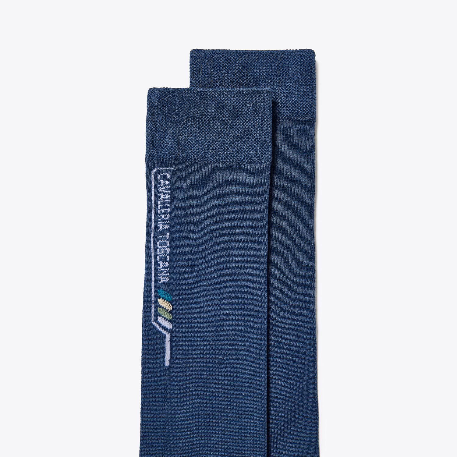 Cavalleria Toscana Performance socks with logo OCEAN BLUE-1