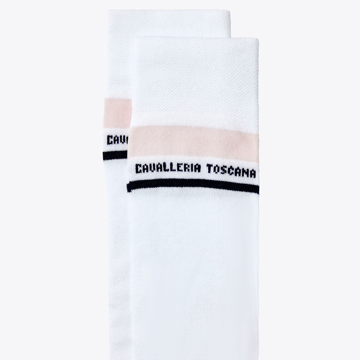 Cavalleria Toscana CT Stripe Socks WHITE-2