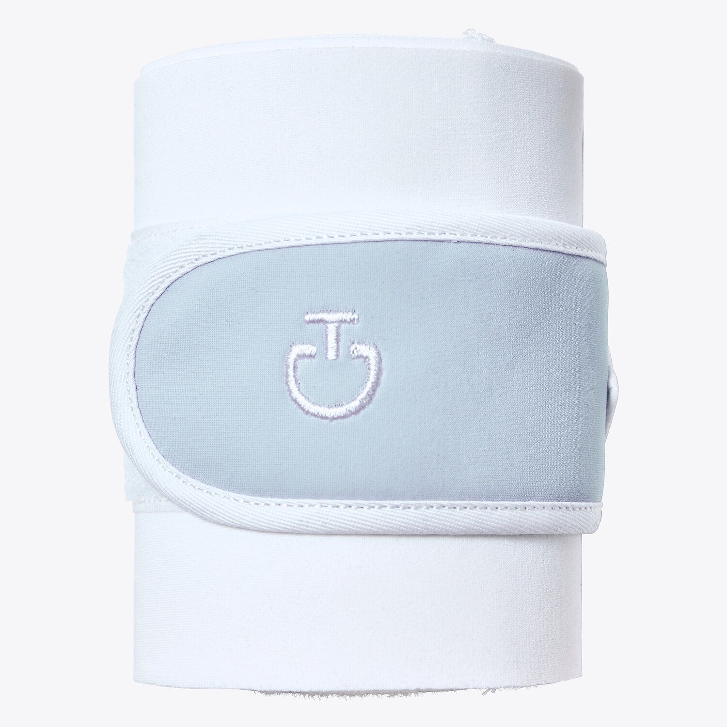 Cavalleria Toscana Set of 2 jersey and fleece bandages. WHITE / POWDER BLUE-1